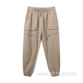 Spring new splicing loose edge sports pants